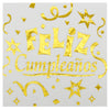 Servilleta Feliz Cumpleaños Impresion Metalizada x20