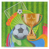 Kit (Cubiertos-Platos-Servilletas-Vasos) Fútbol Verde