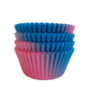 Juego de 100 Moldes Azul-Rosado para Hornear  Cupcakes de Papel