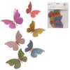 Mariposas Decorativa Colores x12 - 3 Tamaños