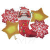 Bouquet  Globos Metalizados Feliz Navidad Varios Diseños