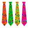 Corbata Cartón Neón Hora Loca Estampada Paquete x12
