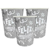Vaso Cartón Biodegaradable Metalizado Feliz Cumpleaños 8 Onzas x12