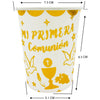 Vaso Cartón Biodegradable Metalizado Primera Comunión 8 Onzas x12