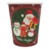 Vaso Cartón 8 Onzas Biodegradables Feliz Navidad x 12