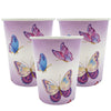 Fiesta Mariposas (Servilletas x20-Vasos 8oz x12-Platos 7" x12) Biodegradables