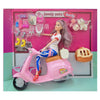 Juguete Muñeca Articulada con Moto y Accesorios