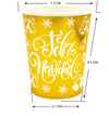 Vasos Cartón Metalizado Feliz Navidad 8 Onzas