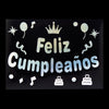 Stickers Para Globos Feliz Cumpleaños Fondo Negro