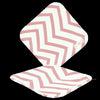 Plato Cartón Cuadrado ZigZag 6" 8" Rosado x12