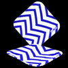 Plato Cartón Cuadrado ZigZag 6" 8" Azul x12