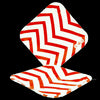 Plato Cartón Cuadrado ZigZag 6" 8" Rojo x12