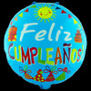 Globos Metalizados Feliz Cumpleaños 10" Círculo