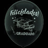 Globos Látex Biodegradables Espejo Satinado Felicidades Graduado Plata y Negro