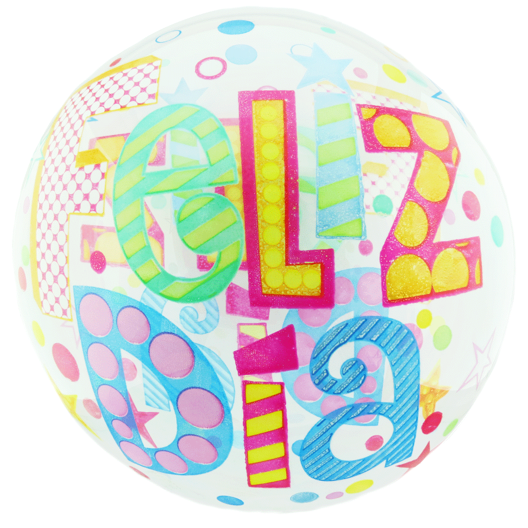Globos Burbuja Feliz Día 20 Bombatex