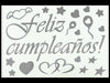 Stickers Para Globos Feliz Cumpleaños Cursivo