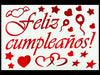 Stickers Para Globos Feliz Cumpleaños Cursivo