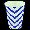 Vaso Cartón Zigzag 9 Onzas Azul