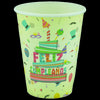 Vaso Carton Feliz Cumpleaños 9 Onzas Amarillo x12