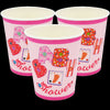 Vaso Cartón Baby Shower 8 Onzas Rosado x12