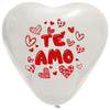 Globos Látex Biodegradables Corrientes Corazon Te Amo Rojo y Blanco