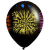 Globos Látex Biodegradables Corrientes 360° Feliz Cumpleaños Tinta Neón