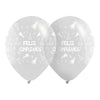 Globos Látex Biodegradables Cristal 360° Feliz Cumpleaños Transparente