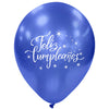 Globos Látex Biodegradables Impresos Espejo Feliz Cumpleaños Surtidos