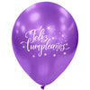 Globos Látex Biodegradables Impresos Espejo Feliz Cumpleaños Surtidos