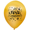 Globos Látex Biodegradables Satinados Feliz Cumpleaños Serpentina Surtidos