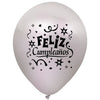 Globos Látex Biodegradables Satinados Feliz Cumpleaños Serpentina Surtidos