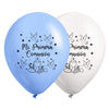 Globos Látex Biodegradables Corrientes Primera Comunión Azul y Blanco