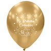 Globos Látex Biodegradables Espejo Mi Primera Comunión Dorado y Plata